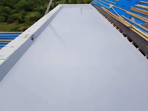 Here is a flat new build roof after treatment of Owl Lava 20