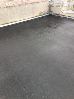 Here we have a felt roof before the treatment with Owl Lava 20