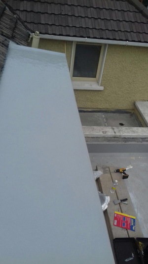 Small lean to roof waterproofing with Owl Lava 20 liquid Roof Coating